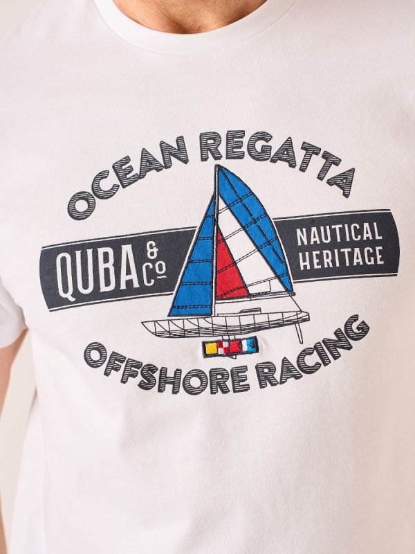 White Ocean Regatta T-Shirt - Tazam