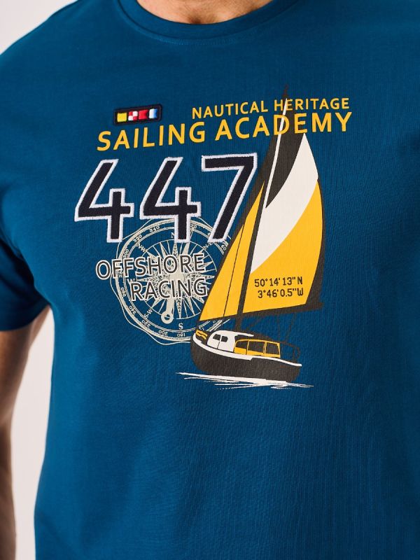 Dark Teal Sailing Academy T-Shirt - Trento