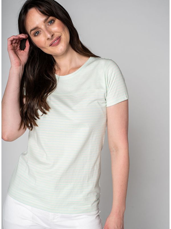 Becca Striped T-Shirt - Splash Green