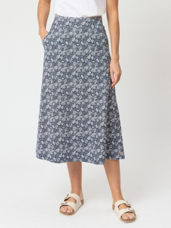 Lande Jersey Skirt In Navy Print