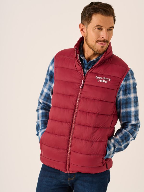 Dark Cherry Ultra Light Padded Gilet X-Series Usher
