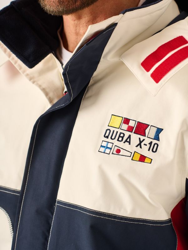 X-10 Mens Heritage Jacket Navy, Red and White 