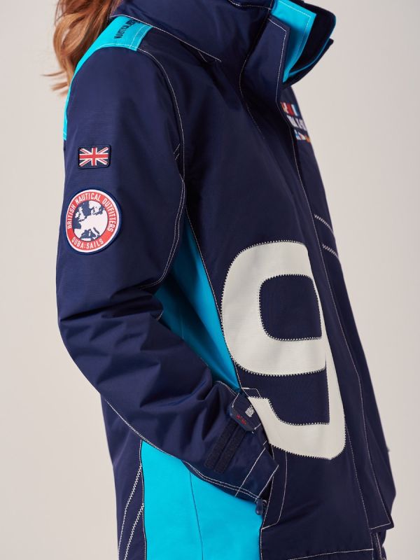 Ladies X10 Heritage Waterproof Jacket in Navy and Teal