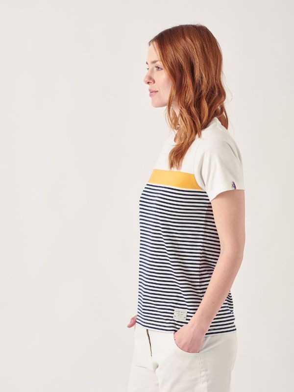 Arla NAVY Stripe T-Shirt | Quba & Co