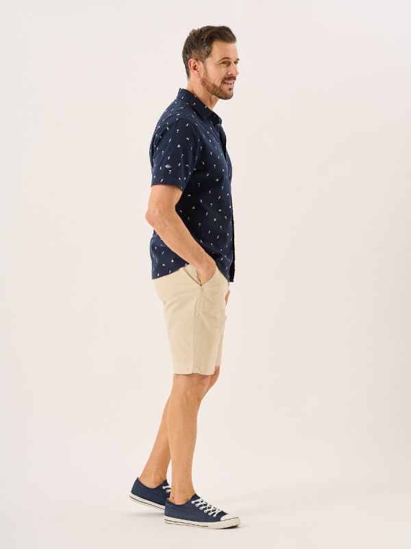 The Dotted Seersucker Shirt - Navy
