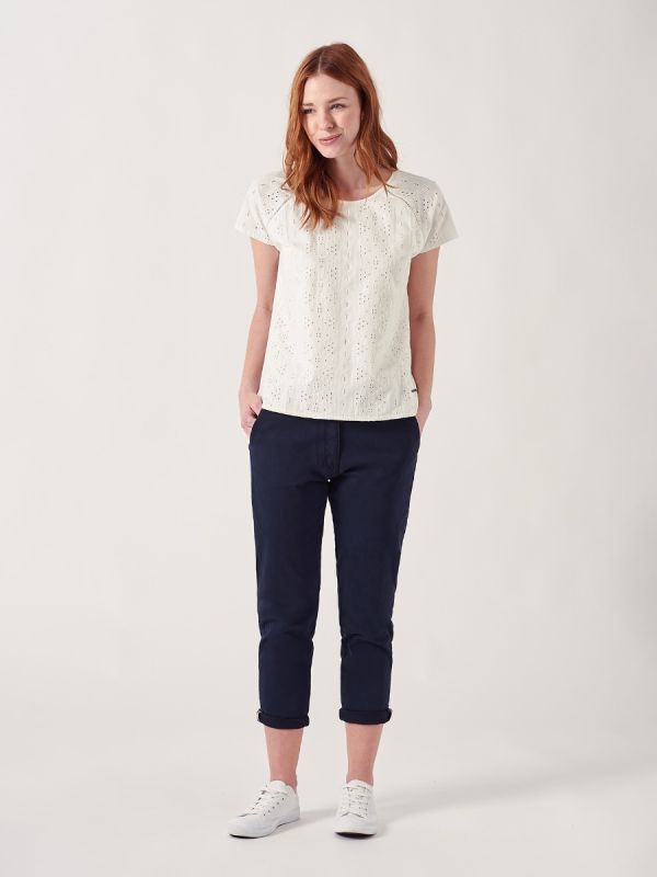Betsy WHITE Broderie Anglaise Top | Quba & Co