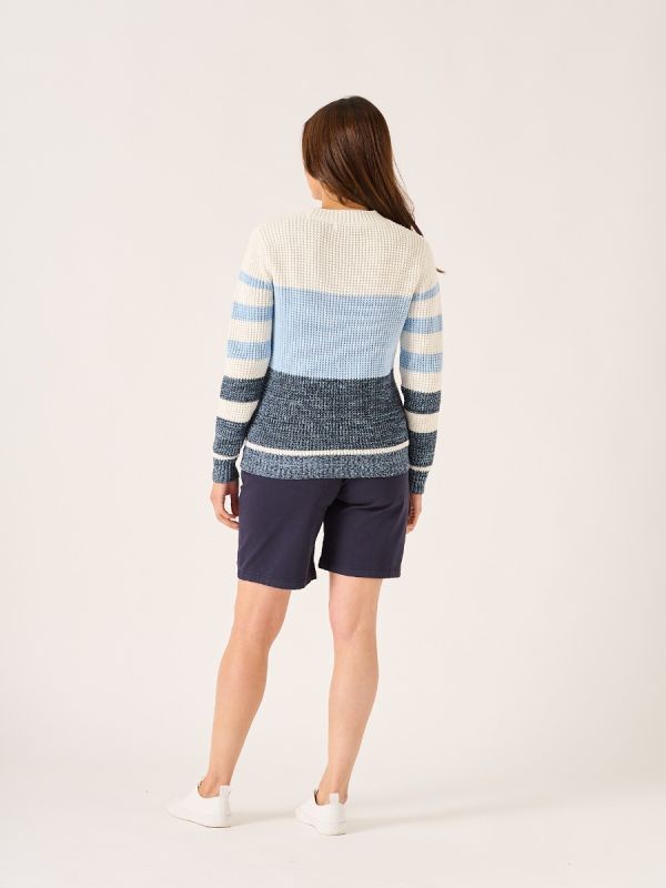 Bims Space Dye Blue and White Knitted Jumper