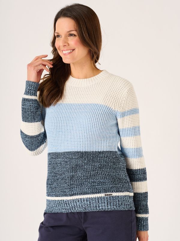Bims Space Dye Blue and White Knitted Jumper