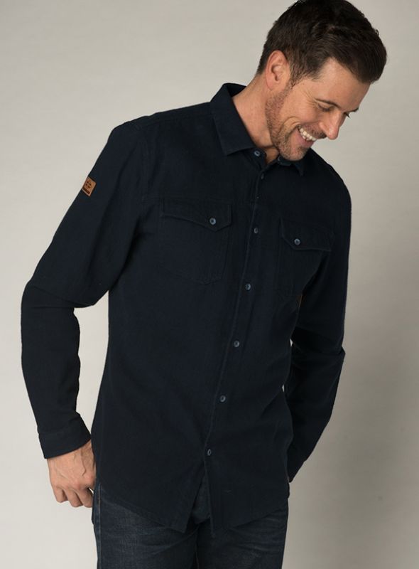 Bjorn Flannel Shirt - Navy