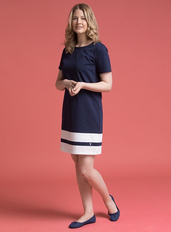Cara Jersey Dress - Navy | Quba & Co Clothing