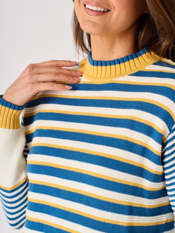 Blue and White Striped Jumper - Carrien