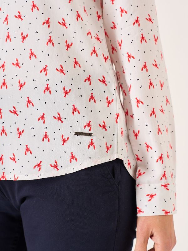 Dash White Lobster Design Shirt