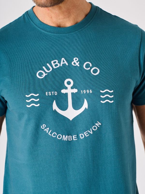 Blue Quba and Co Lifestyle Anchor Print T-Shirt - Delvey