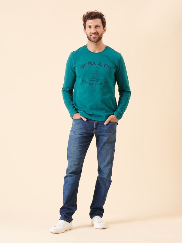 green, sea, teal, deep green, rich green. navy, graphic, long sleeve, basic, embroidered 