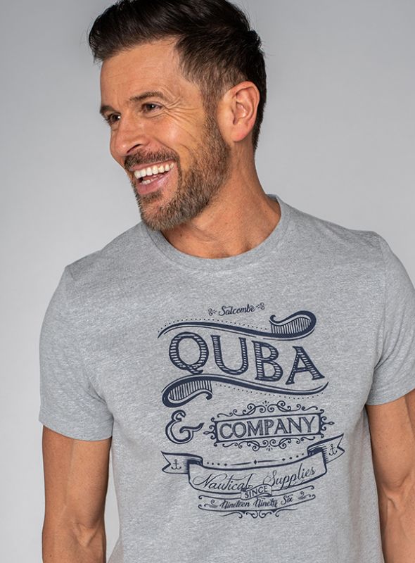 Frank Quba Logo T-Shirt - Grey Marl