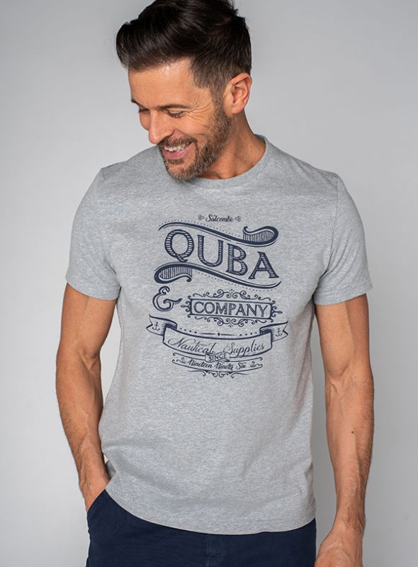 Frank Quba Logo T-Shirt - Grey Marl