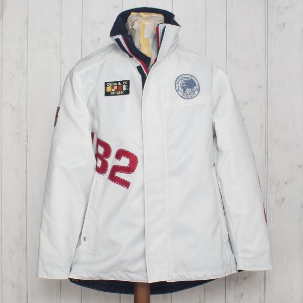 X-10 Authentic Sailcloth Jacket - White with Red 182