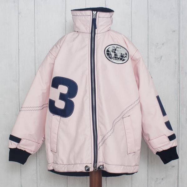 X-10 Technical Jacket in Pink with Navy Applique