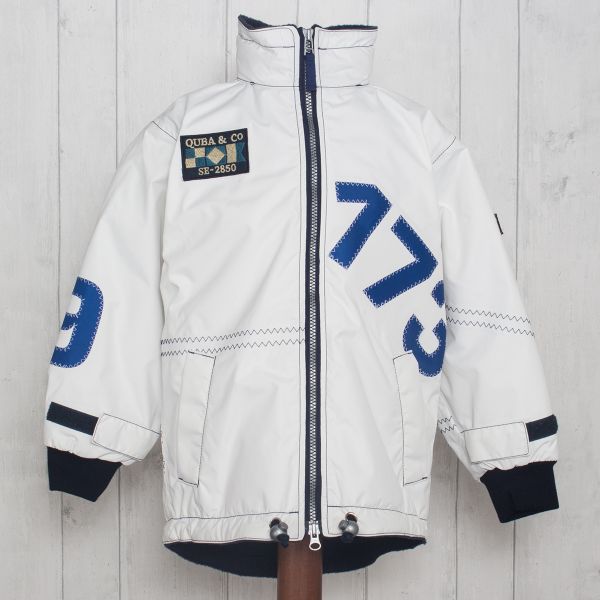 X-10 Kid's Technical Jacket in White with Blue 173