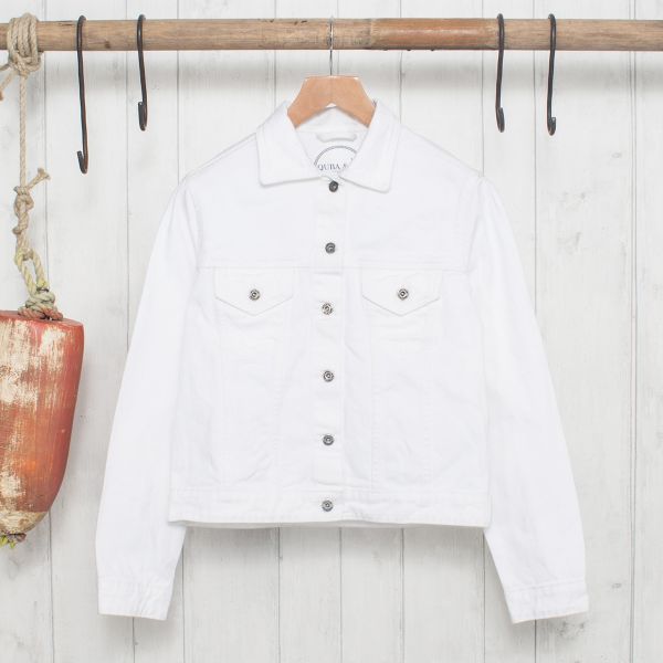 Kanyu Ladies Denim Jacket - White