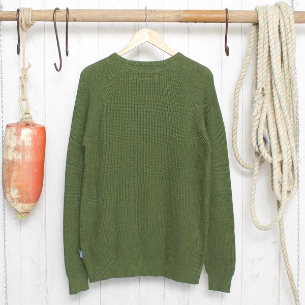 Vendmarl Men's Cotton Crew Sweater - Olive Marl 