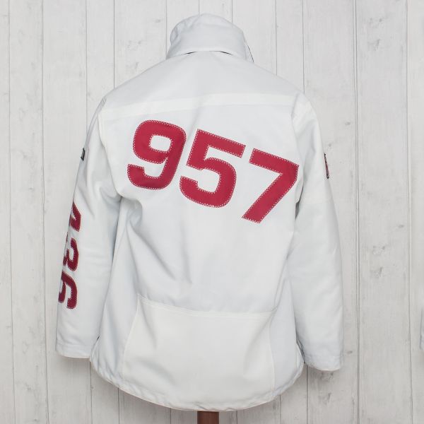 X-10 Authentic Sailcloth Jacket - White with Red 182