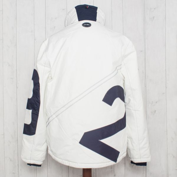 Iconic Men's X-10 Technical Jacket in White with Navy - 6 appliqué 