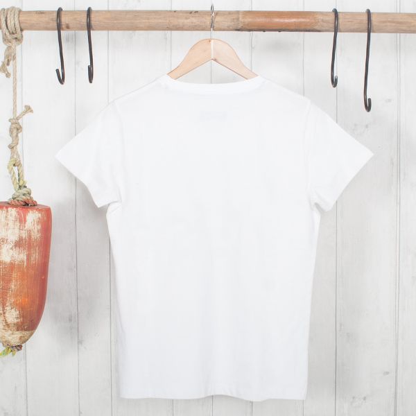 Pearl Shell Print White Women's T-Shirt 