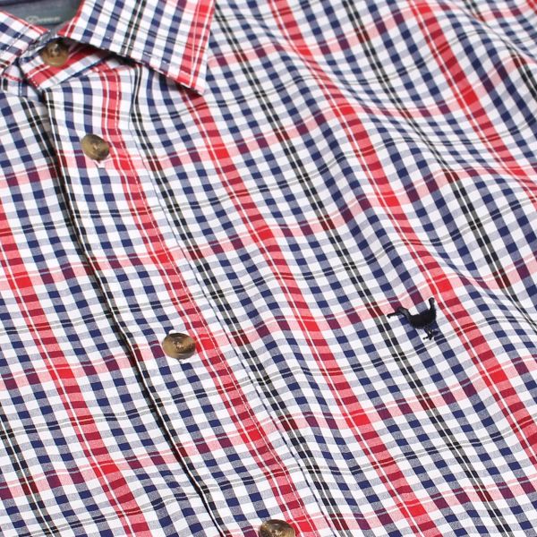 Snoek Shirt - Long Sleeve - Red/Blue Check