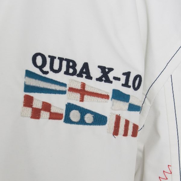 Iconic Men's X-10 Technical Jacket in White with Red - 5 appliqué 