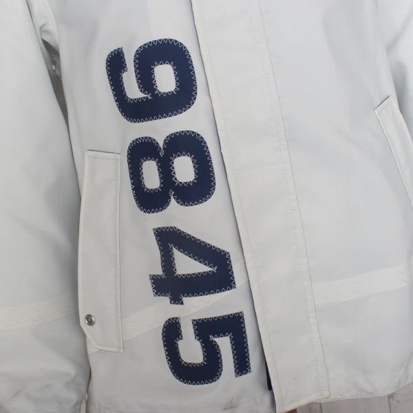 X-10 Authentic Sailcloth Jacket  White with Dark Blue
