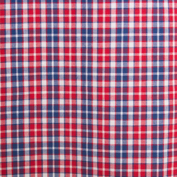 Murray Men's Checked Short Sleeved Shirt- Red/White/Blue