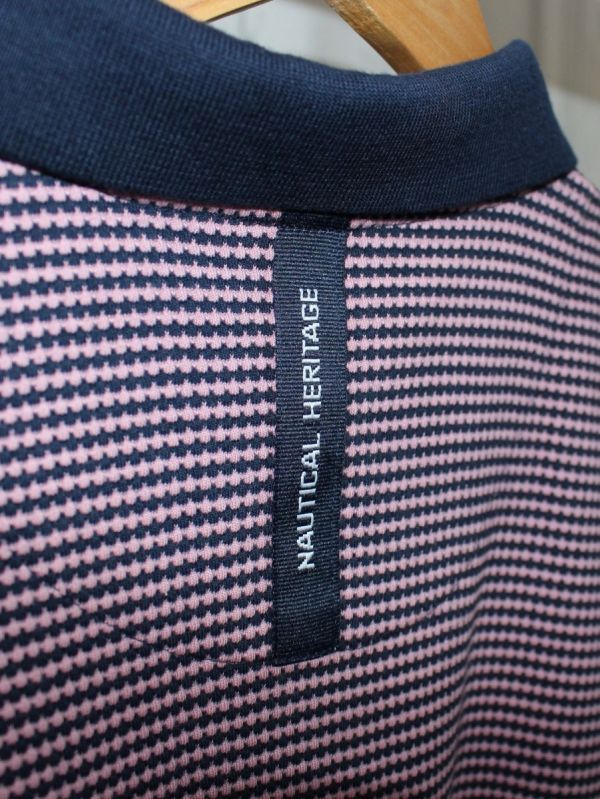 Hawkins Textured Stripe Pink Polo Shirt 
