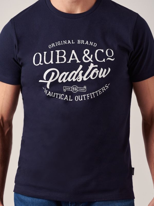 Holiday Padstow NAVY T-Shirt | Quba & Co