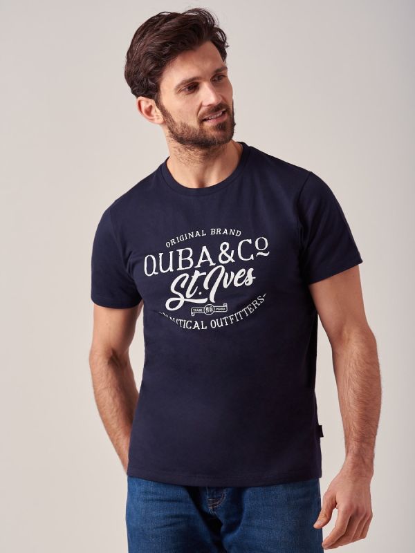 Holiday St Ives NAVY T-Shirt | Quba & Co