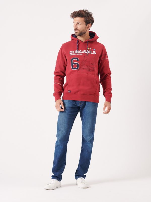 red, x-series, contrast, hoody, hoodie, hooded sweatshirt, jumper, graphic