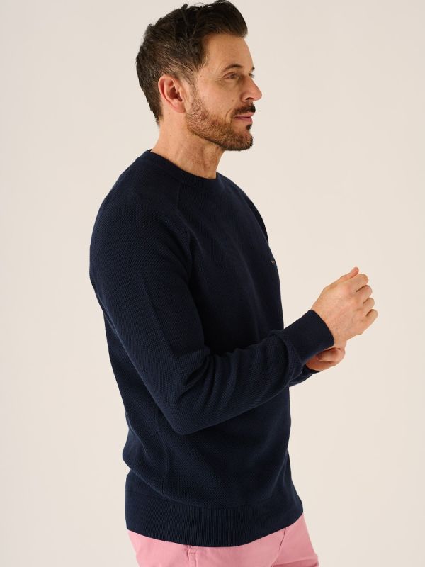Kymberly Navy Cotton Knit Jumper