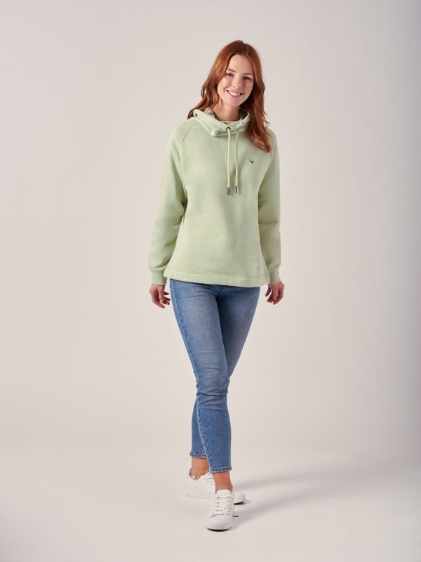 Livia SEAFOAM GREEN Cowl Neck Sweatshirt | Quba & Co