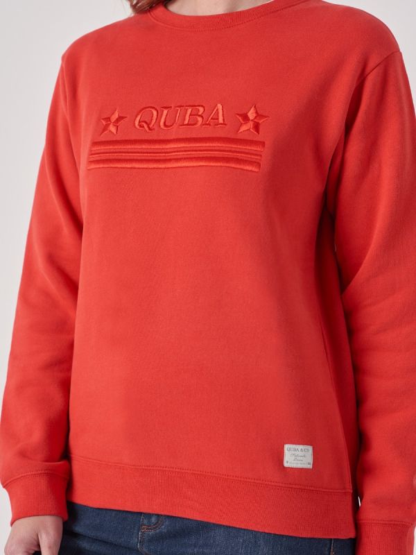 Lynette RED Logo Sweatshirt | Quba & Co