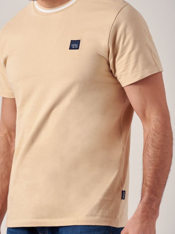 Magnum BEIGE Crew Neck T-Shirt | Quba & Co