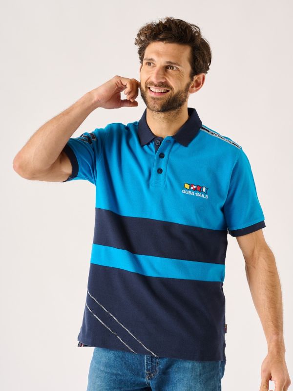 Malpern X-Series Navy and Blue Polo Shirt 