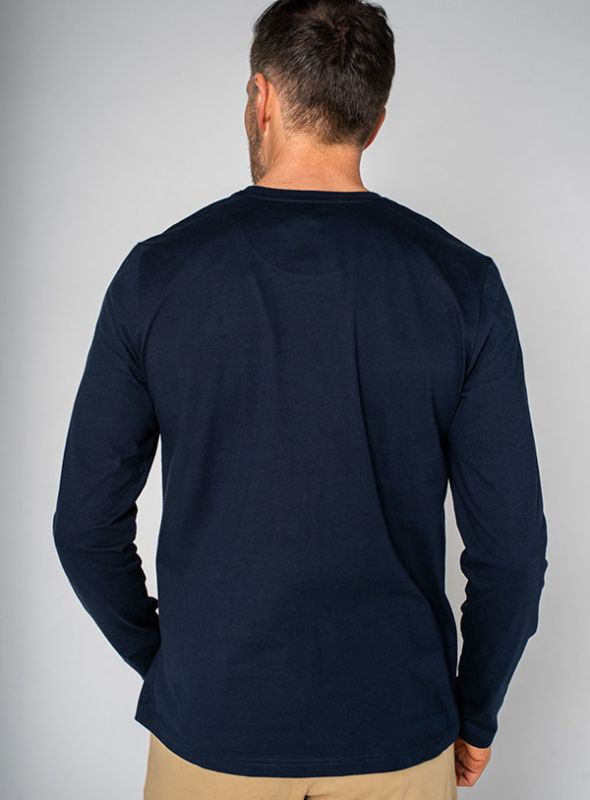 Mark Long-Sleeve T-Shirt - Navy