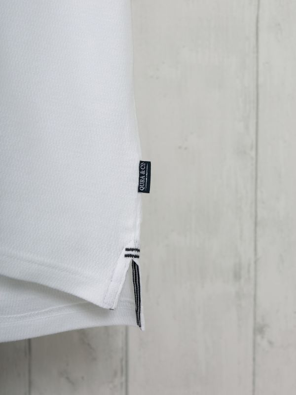 Morry WHITE Jacquard Polo Shirt | Quba & Co