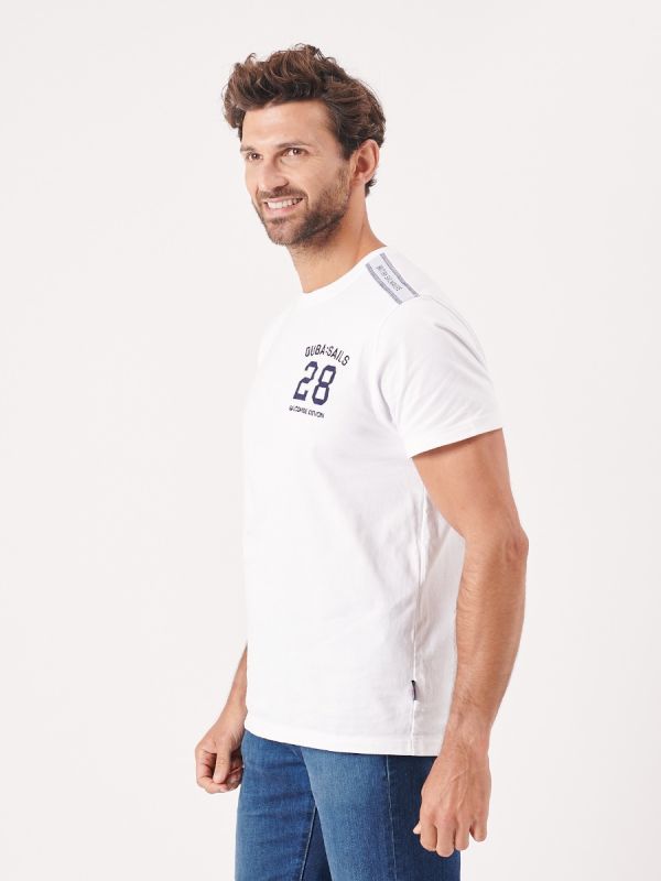 white, basic, x-series, short sleeve, t-shirt, tee, top, sporty, classic, contrast, mens