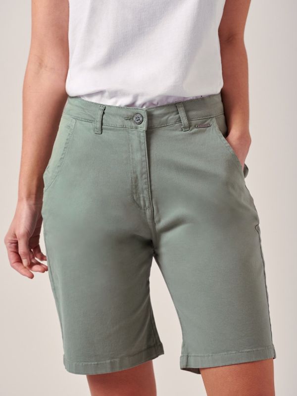 Orla SAGE GREEN Chino Shorts | Quba & Co