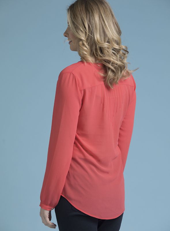 Pacifica Woven Blouse - Coral