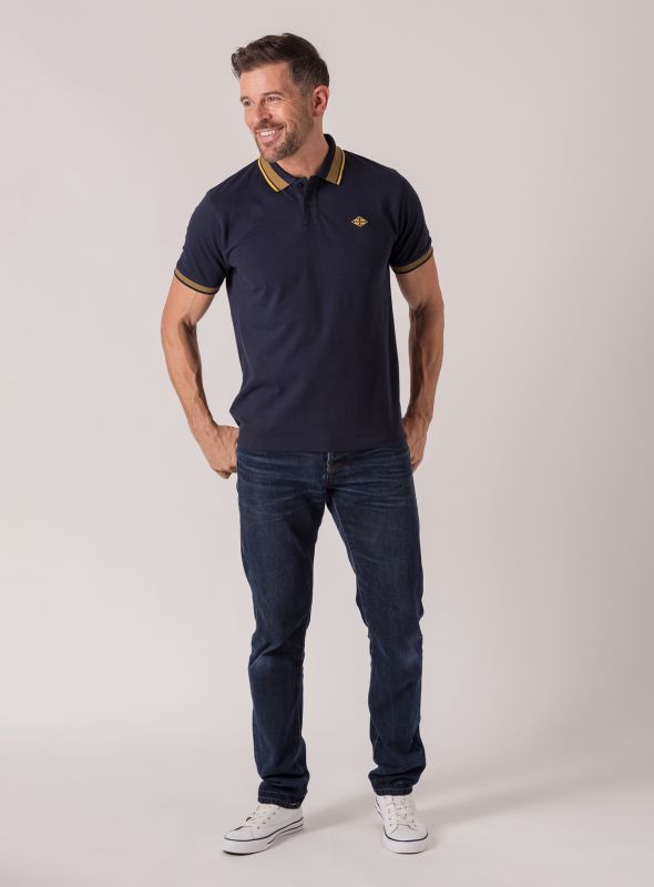 Parry Short Sleeve Polo - Navy