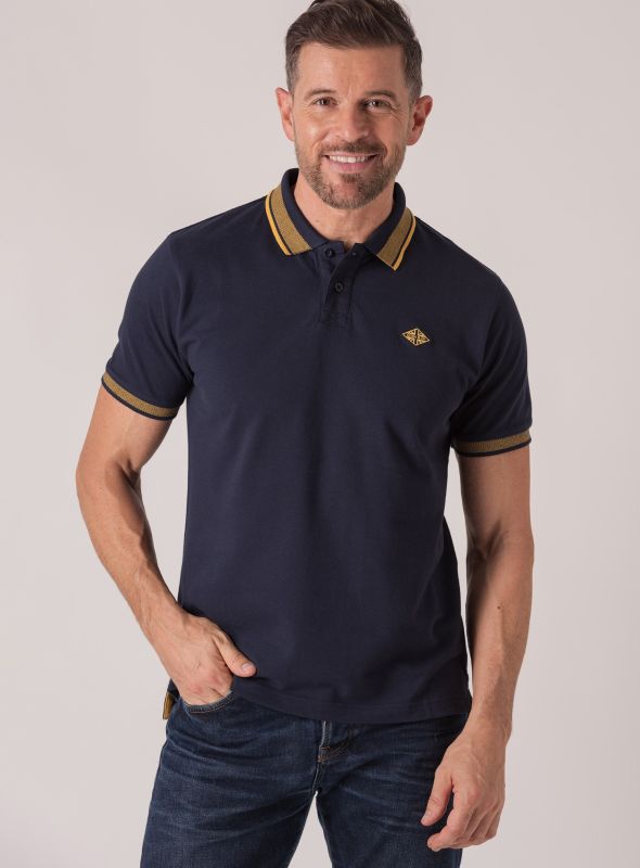 Parry Short Sleeve Polo - Navy | Quba & Co T-Shirts and Polos