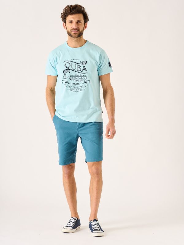 Portlan Quba and Co Splash Blue Graphic T-Shirt 