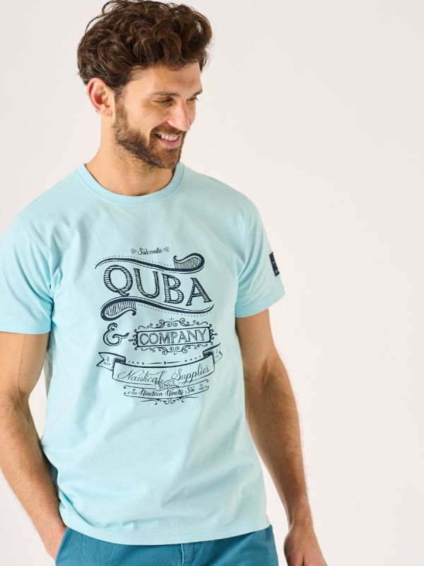 Portlan Quba and Co Splash Blue Graphic T-Shirt 